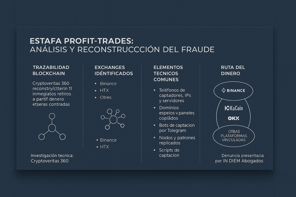 Infografía sobre datos técnicos. Profit Trades. IN DIEM Abogados. Cryptoveritas 360.
