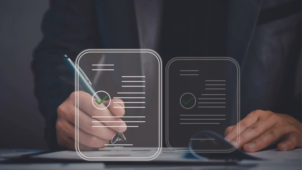 Manos operando una tablet táctil. Digitalización y firma electrónica en el Proyecto Avanzado 3.0.