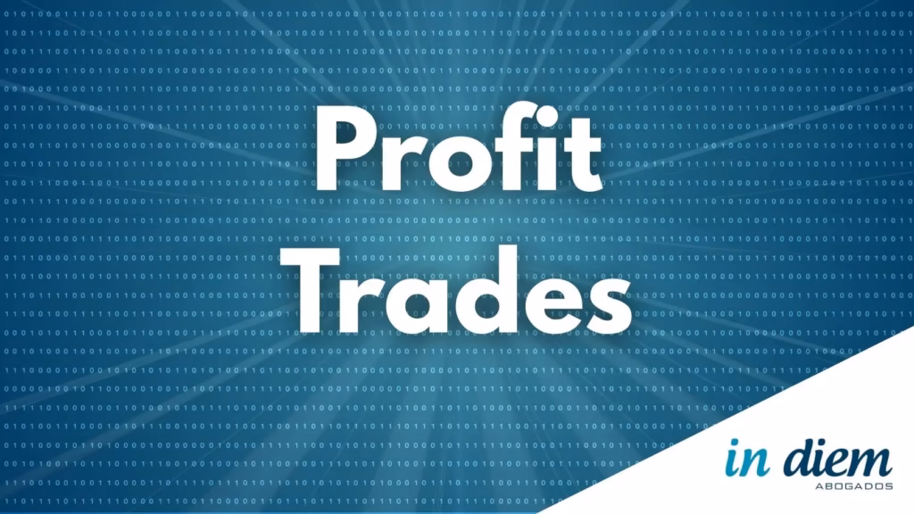 Profit Trades sobre fondo digital para informar sobre estafa de inversión y defensa legal.