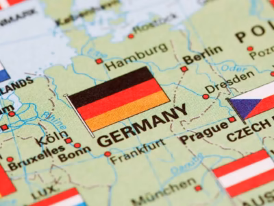 Mapa de Alemania para ilustrar los requisitos y características de la sociedad mercantil UG en Alemania.