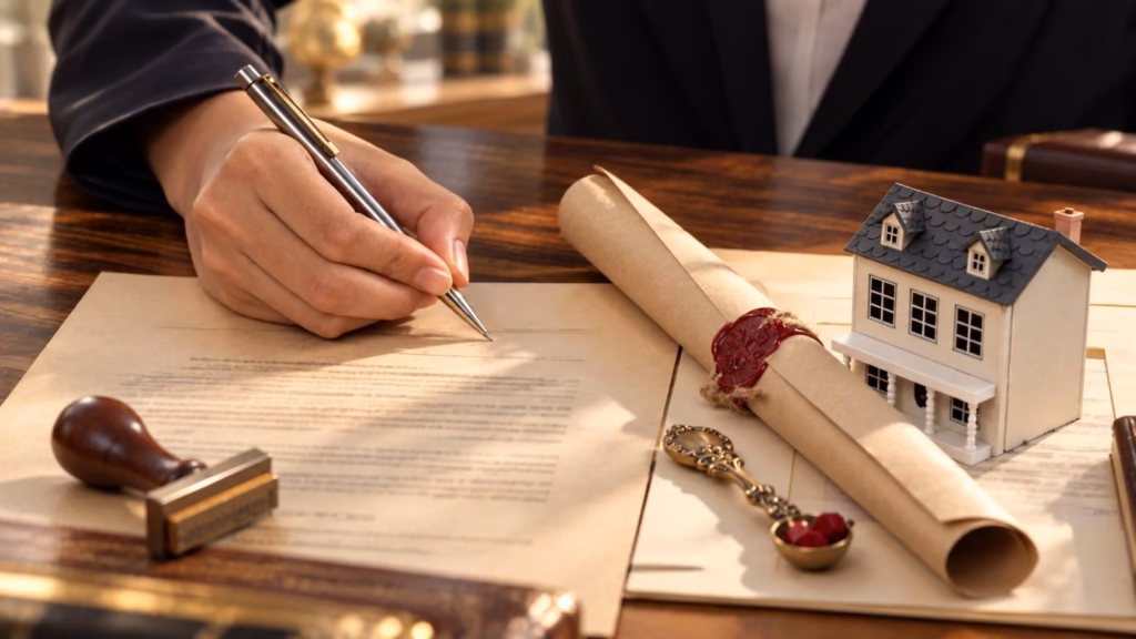 Firma de documentación para aceptar una herencia en España desde el extranjero mediante poder notarial