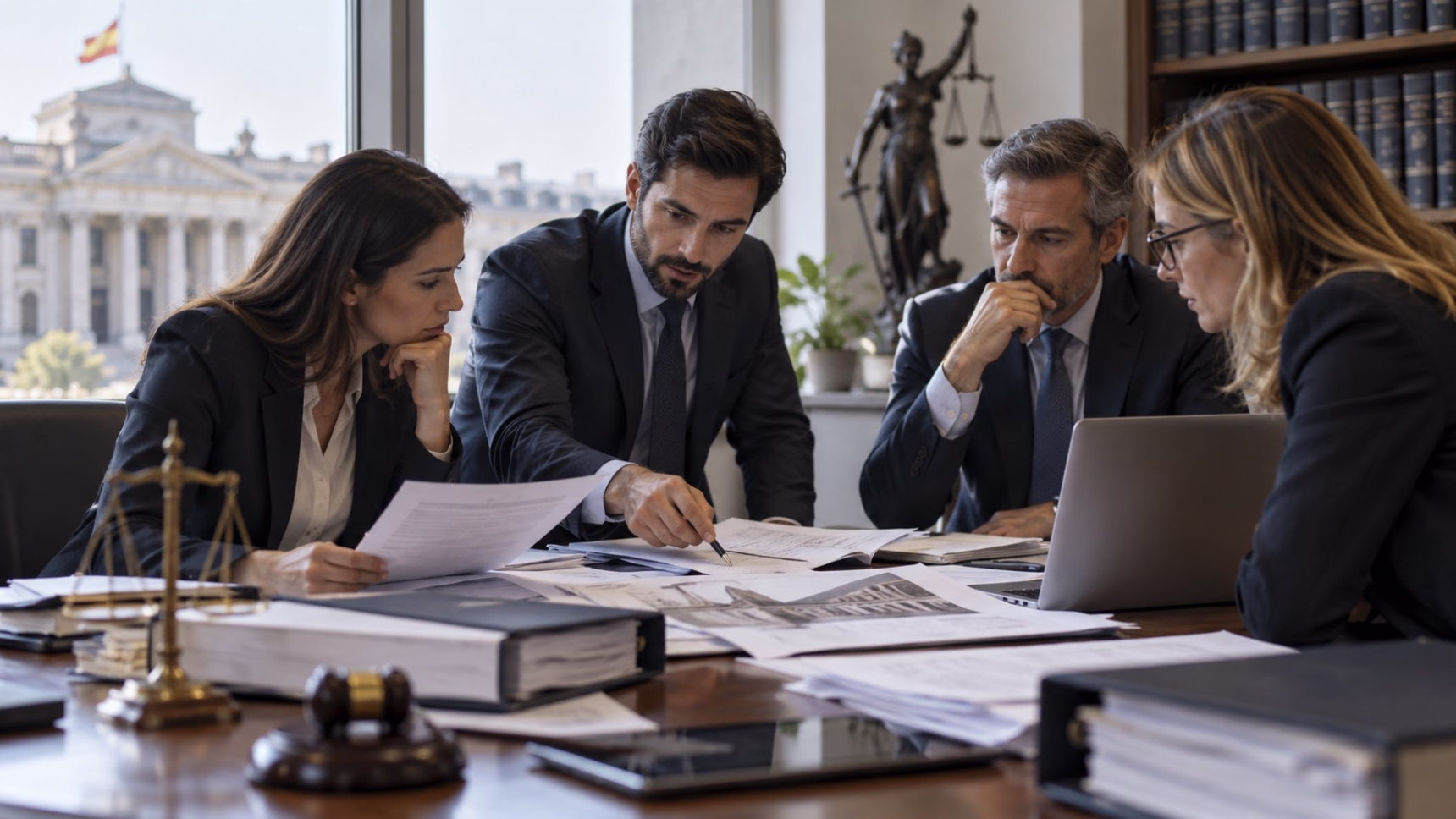 Abogados analizando un recurso especial en materia de contratación pública